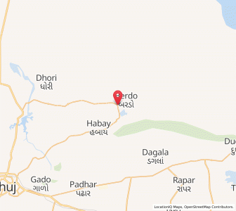 Map of Lodai, Gujarat