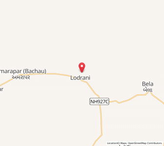 Map of Lodrani, Gujarat