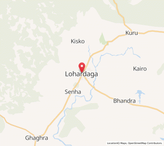 Map of Lohardaga, Jharkhand