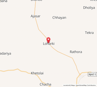 Map of Loharki, Rajasthan