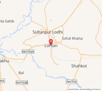 Map of Lohian Khas, Punjab
