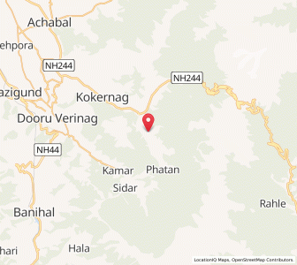 Map of Lohur, Kashmir
