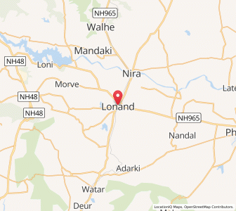 Map of Lonand, Maharashtra