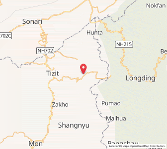 Map of Longting, Nagaland