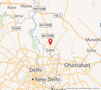 Map of Loni, Uttar Pradesh