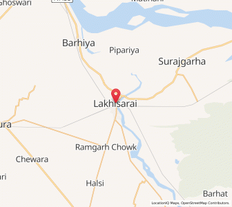 Map of Luckeesarai, Bihar