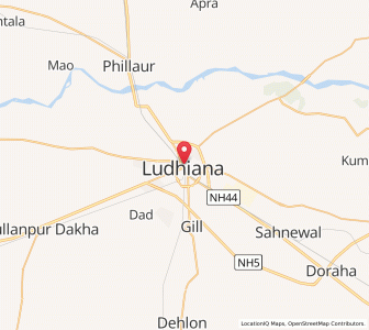 Map of Ludhiana, Punjab