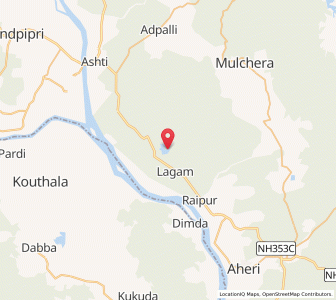 Map of Lugam, Maharashtra