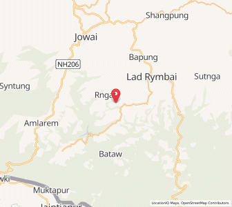 Map of Lumshken, Meghalaya