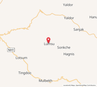 Map of Lumsu, Kashmir