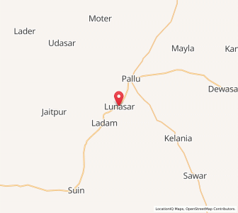 Map of Lunasar, Rajasthan