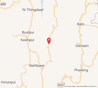 Map of Lung Chhuan, Mizoram