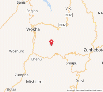 Map of Lungithang, Nagaland