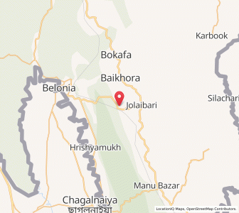 Map of Lungthung, Tripura