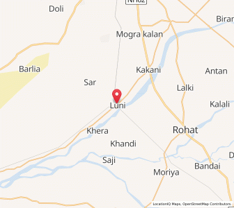Map of Luni, Rajasthan
