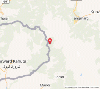 Map of Lunwali, Kashmir