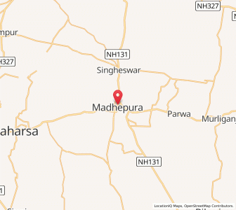 Map of Madhipura, Bihar