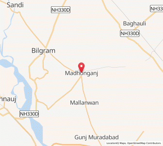 Map of Madhoganj, Uttar Pradesh