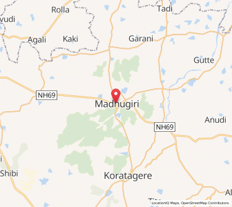 Map of Madhugiri, Karnataka