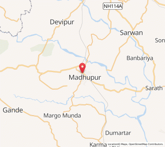 Map of Madhupur, Jharkhand