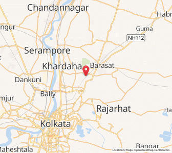 Map of Madhyamgram, West Bengal