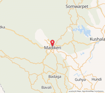 Map of Madikeri, Karnataka