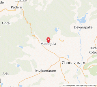 Map of Madugula, Andhra Pradesh