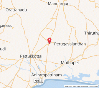Map of Madukkur, Tamil Nadu