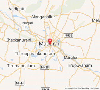 Map of Madurai, Tamil Nadu