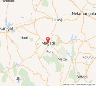 Map of Magadi, Karnataka