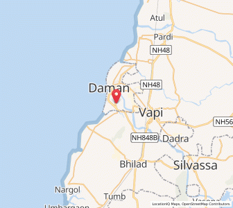 Map of Magarvara, Dadra and Nagar Haveli and Daman and Diu