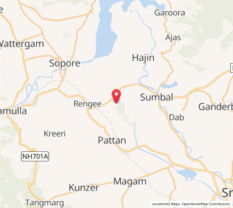 Map of Magripur, Kashmir