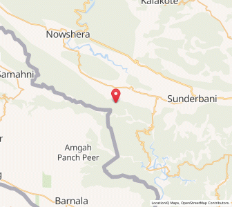Map of Mahana, Kashmir