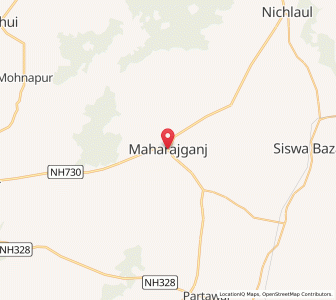 Map of Mahārāganj, Uttar Pradesh