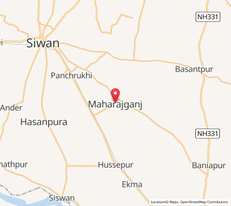 Map of Mahārājgani, Bihar