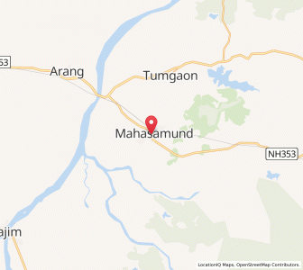 Map of Mahasamund, Chhattisgarh