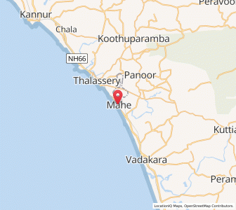 Map of Mahe, Kashmir