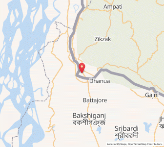 Map of Mahendraganj, Meghalaya