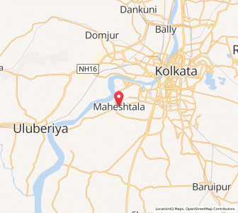 Map of Maheshtala, West Bengal