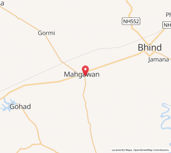 Map of Mahgawan, Madhya Pradesh