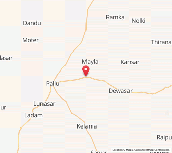 Map of Mahila ki Dhani, Rajasthan