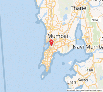 Map of Mahim, Maharashtra