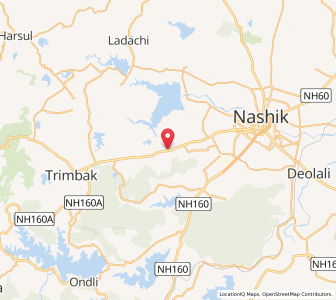 Map of Mahiravani, Maharashtra