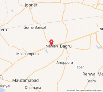 Map of Mahlan, Rajasthan