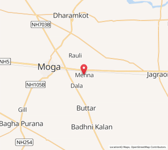 Map of Mahna, Punjab