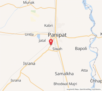 Map of Mahrana, Haryana