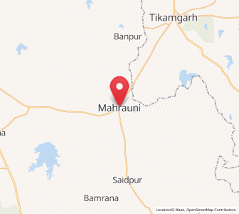 Map of Mahroni, Uttar Pradesh