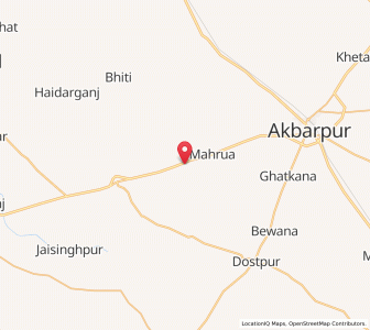 Map of Mahrua, Uttar Pradesh