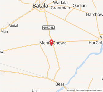 Map of Mahta, Punjab