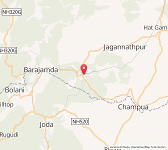 Map of Mahudi, Jharkhand